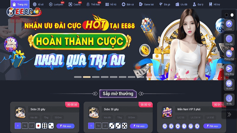 Giao diện của ee88 được thiết kế mang tính trải nghiệm người dùng cao