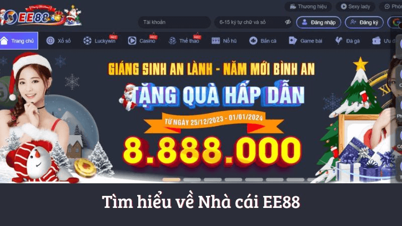 Giao diện của ee88 rõ ràng, dễ điều hướng